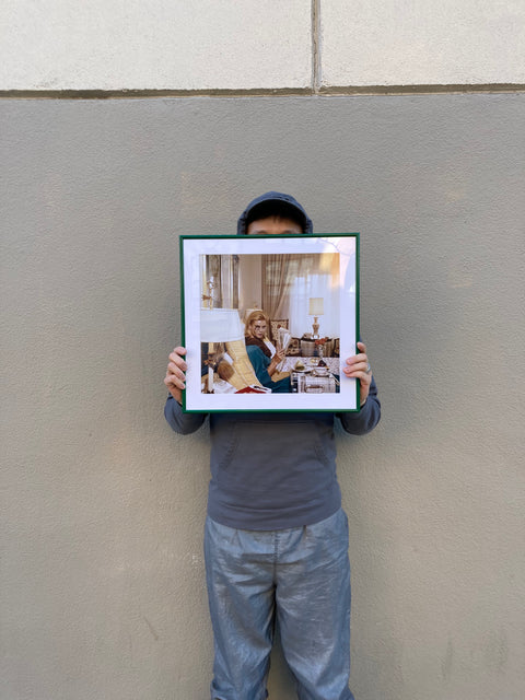 Monocled Miss Print Framed