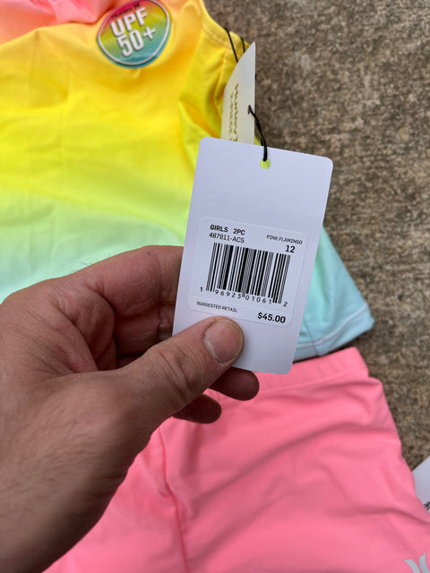 Hurley Girls 2-Piece Swimsuit Tankini, Size 12