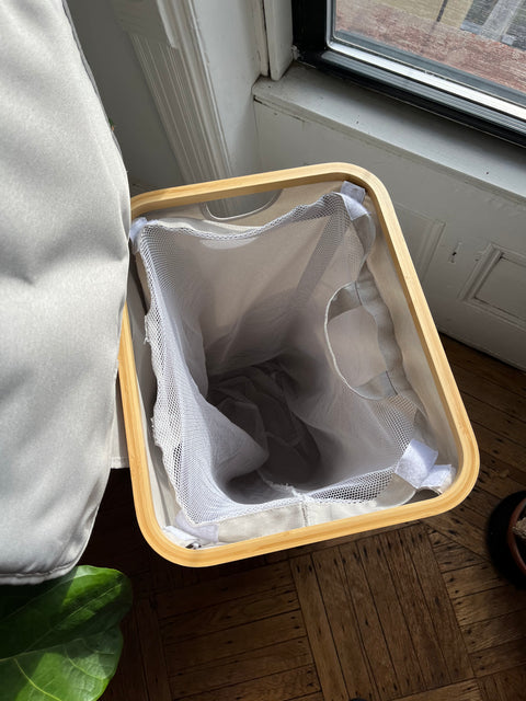 Fabric Laundry Hamper With Lid, 30" Tall