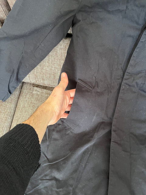 The Little House Black Black Trench Coat, Size Women M