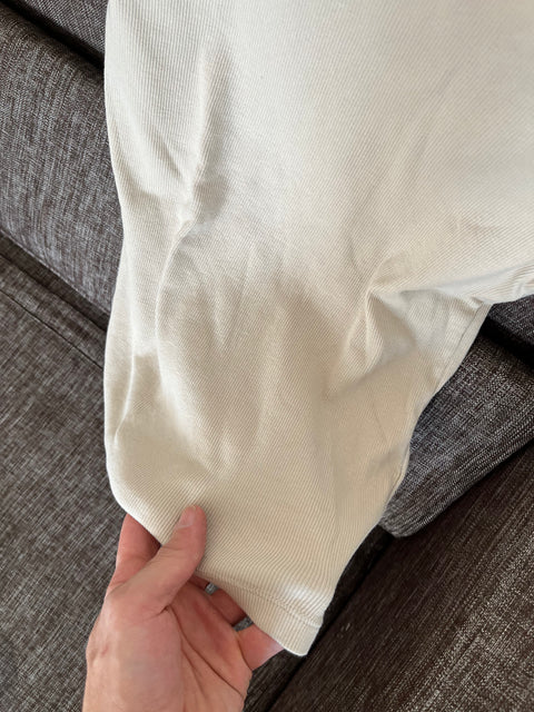 Massimo Dutti Ribbed Heavy Weight Short Sleeve T-Shirt, Size Women S