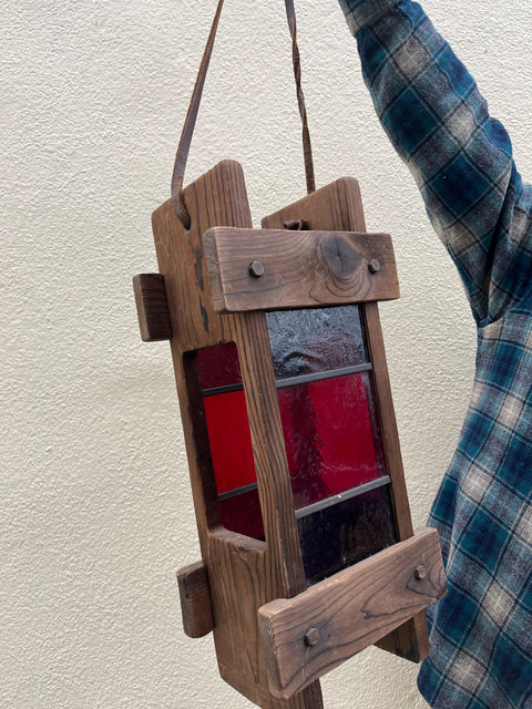Super Pretty Vintage Wooden Lantern