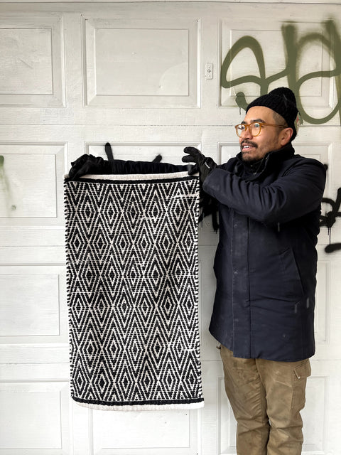 Small Black and White Rug
