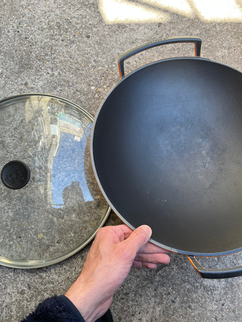 Very Fancy Le Creuset Wok with Glass Lid, 36cm