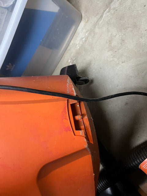 Ridgid Shop Vacuum With Accessories (One Wheel Needs Replacement)