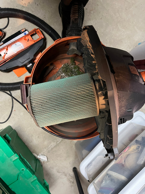 Ridgid Shop Vacuum With Accessories (One Wheel Needs Replacement)