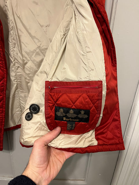 Barbour Alice Quilted Short Duffle Jacket, Size US 8 or EU 38
