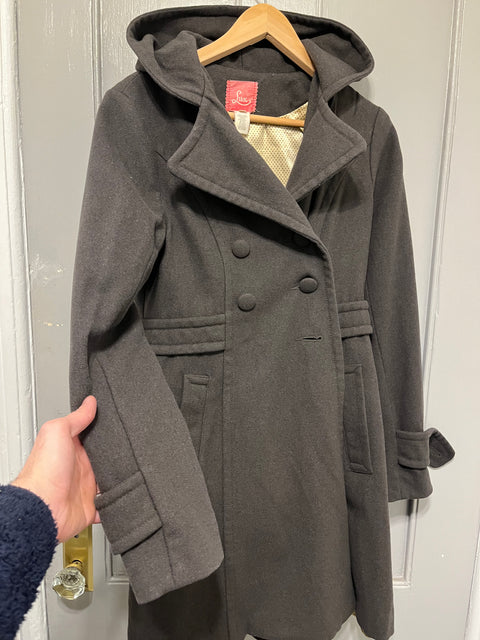 Vintage Lux Wool Coat Missing A Button, Size M