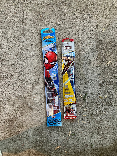 Spiderman and Iron Man Kites Set