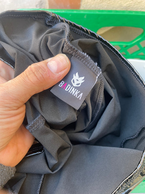 Shiny Black Flared Pants by Badinka, Sz M