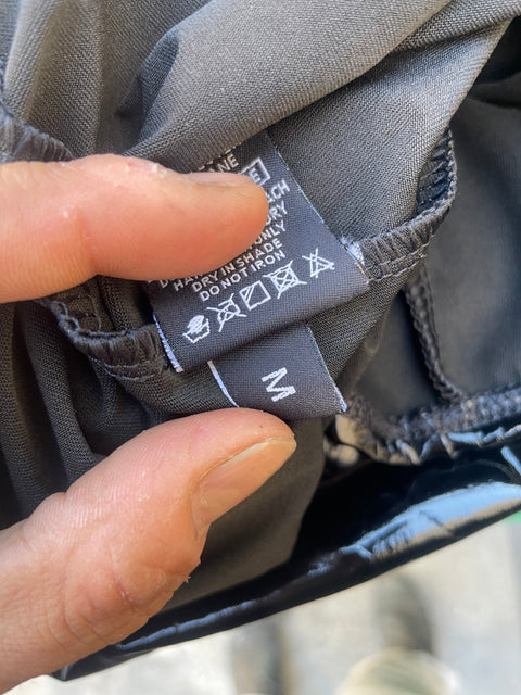 Shiny Black Flared Pants by Badinka, Sz M