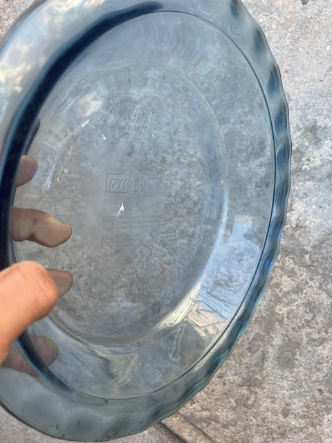 Blue Tinted Pyrex Pie Dishes