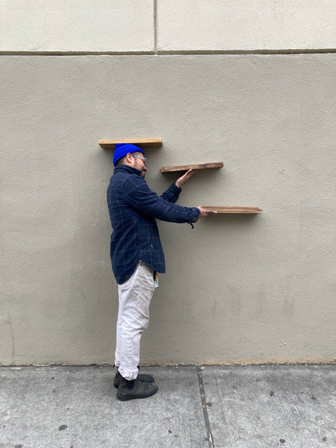 3 Wall Mounted Wood Shelves