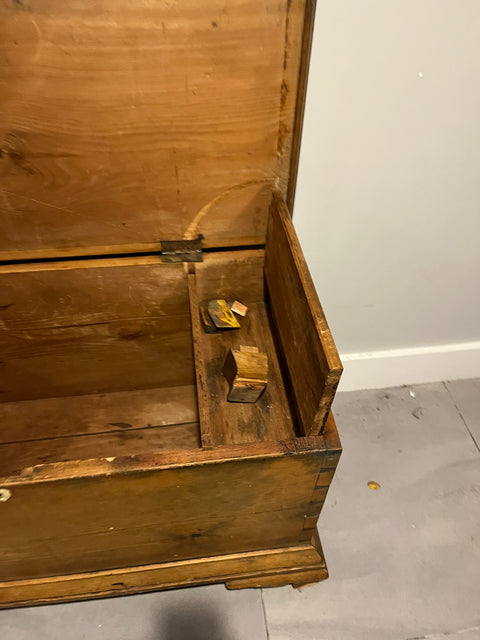 Early 19th Century Blanket Chest (One Leg Needs Repair), W38xD18xH22"