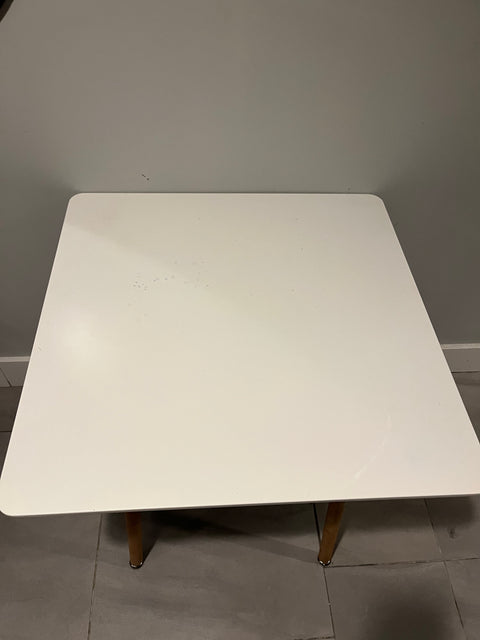 Modern Square Side Table (Couple Light Stains On Top), W27.5xL27.5xH29.5"