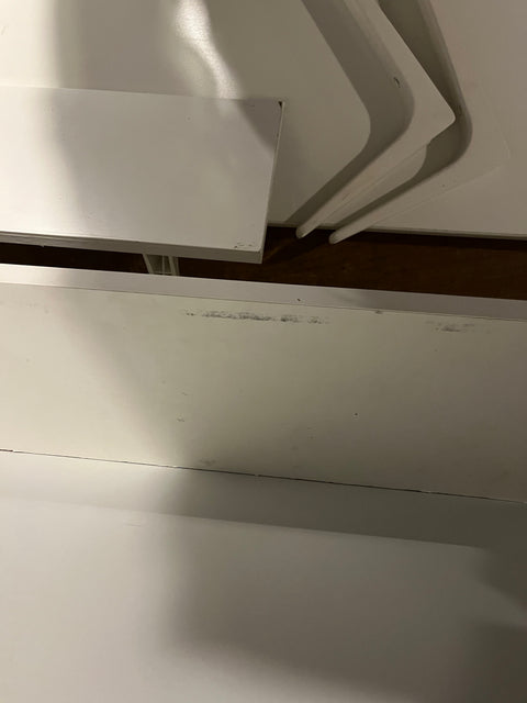 A Set Of 3 IKEA White Floating Shelves, 23-33"