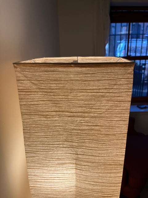 Cool Floor Lamp With Crinkle Paper Shade, Height 58"