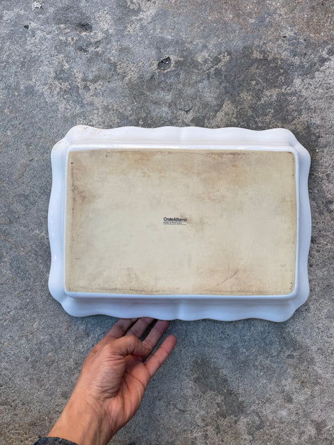 Crate & Barrel White Serving Dish