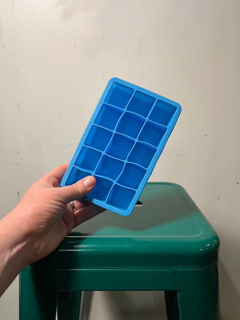 Blue ice cube tray