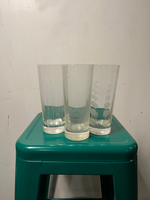 Set of 3 Tall Glasses