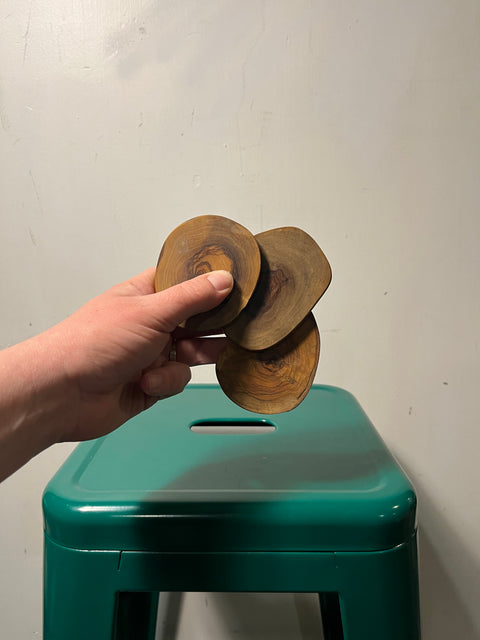 Three Wooden Coasters