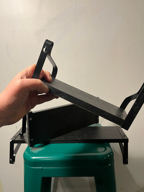 Three Black Shelves