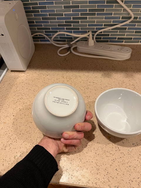 Two More White Pottery Barn Ceramic Kitchen Bowls
