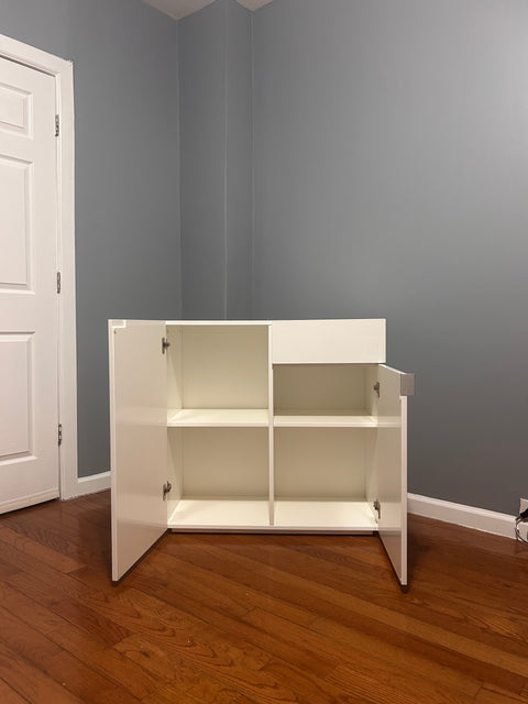 CB2 Swig White Mini Bar