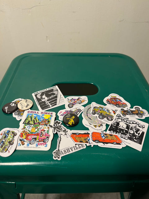 Set of random stickers