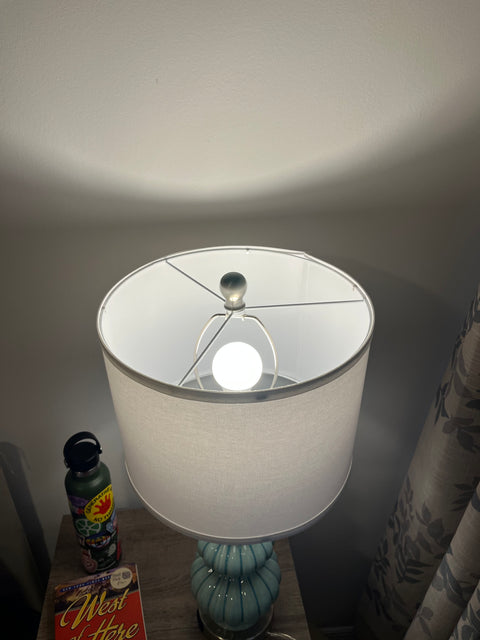 Another Cinkeda Triple Gourd Ceramic Table Lamp, H25"