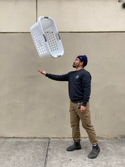 White Laundry Basket