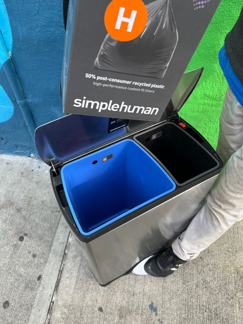 simplehuman Dual Compartment 46L Step Trash Can (& Bags!)