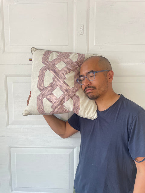 Eva Sonaike Chain Print Pillow