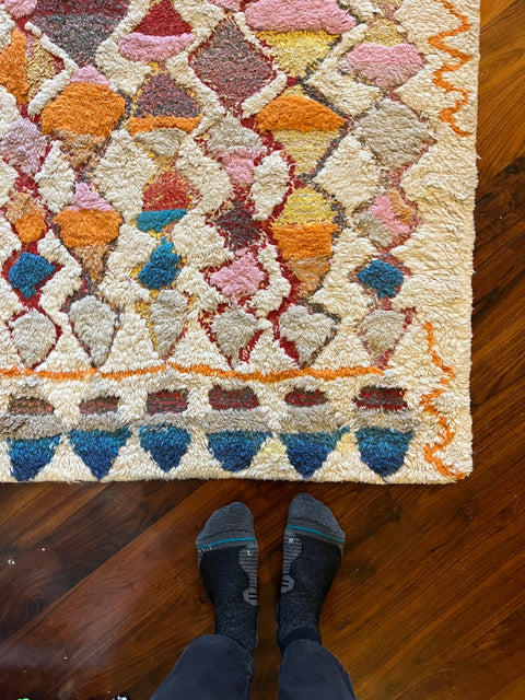 nuLOOM Hand Tufted Moroccan Helaine Shaggy Area Rug, 5x8ft