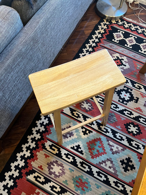 Cool Wooden Stool, H24"