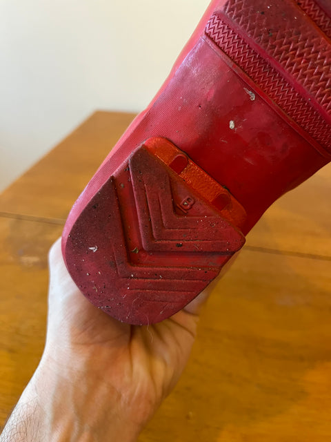 Hunter Red Rain Boots & Removable Liners, Size US 5M or 6W or EU 37
