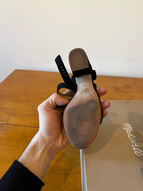 Madewell Maria Three Strap Suede Sandals, Size US 6W