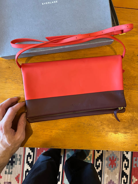 Like New Everlane The Foldover Crossbody Leather Bag
