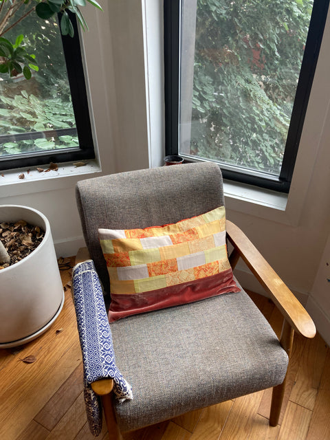 Small Orange & Yellow Cushion