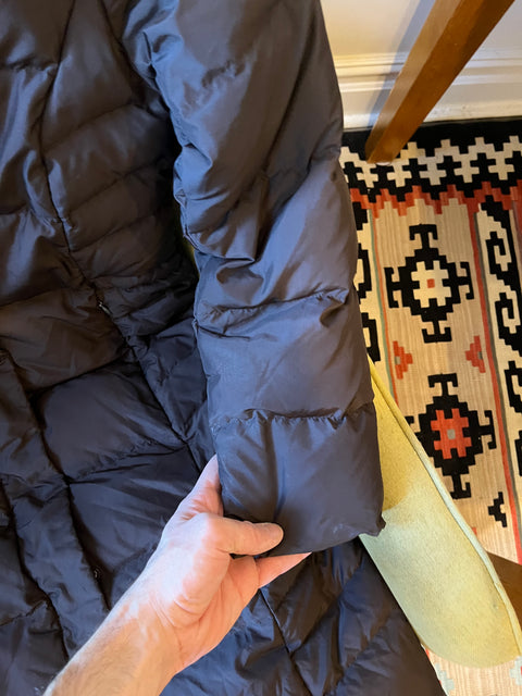 Calvin Klein Long Brown Puffer Coat, Size Women XS