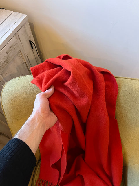 Super Soft Banana Republic Wool Blend Red Scarf
