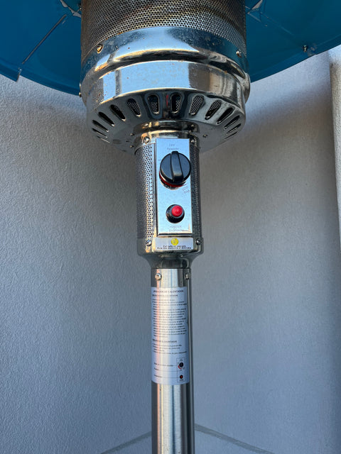 Patio Heater & Cover (Top Shield Slightly Bended)