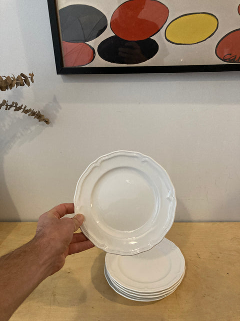 Set of 5 White Small Plates