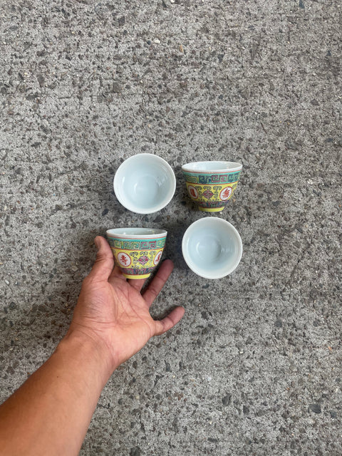 Porcelain Tea Cups Set without Handles