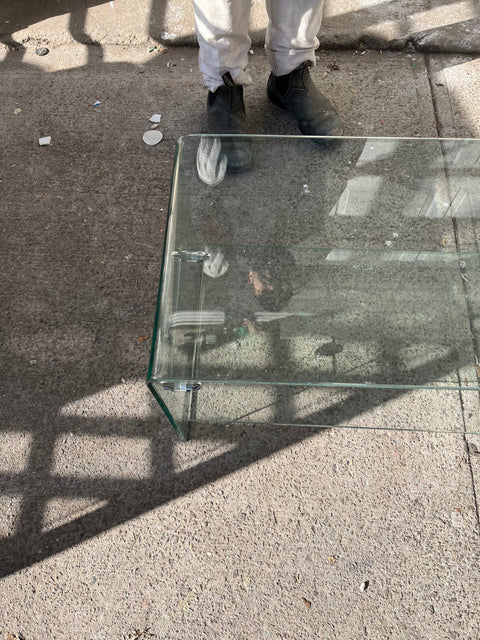 Minimalist Waterfall Glass Coffee Table