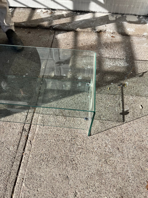 Minimalist Waterfall Glass Coffee Table
