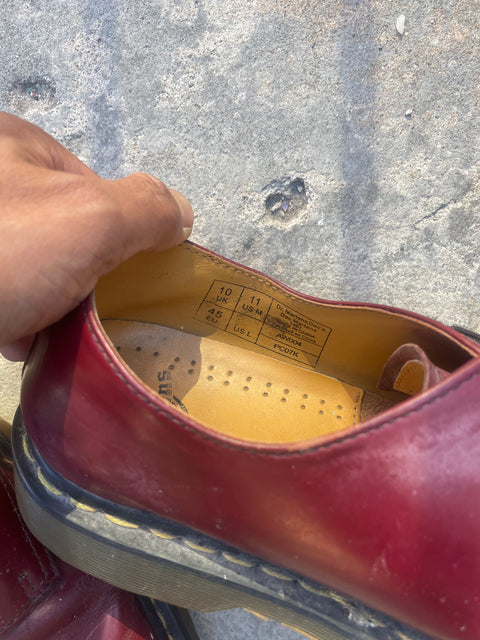 Dr. Martens Red Burgundy Shoes, Size US 11M or 45 EU