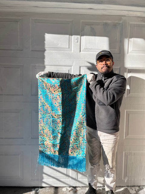 Vibrant Blue Pashmina Scarf
