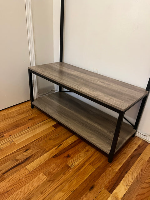 Hall Tree With Bench and Shoe Storage, W40xD17xH72"