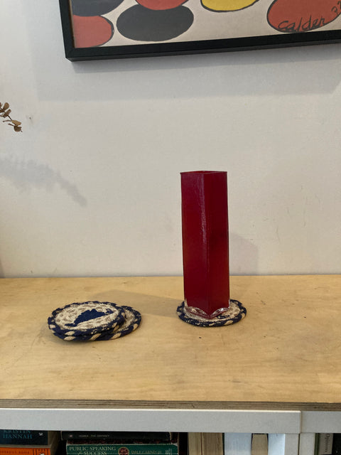 Rectangular Red Vase